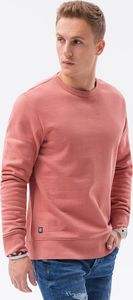 Ombre Bluza męska bez kaptura bawełniana B1146 - różowy XXL 1