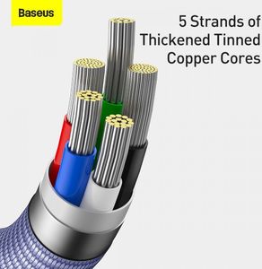 Kabel USB Baseus USB-C - Lightning 1.2 m Fioletowy (FD-2259-6932172602765) 6