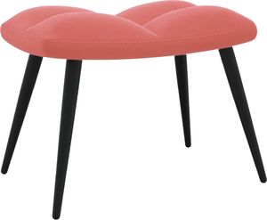 vidaXL Fotel z podnóżkiem, różowy, obity aksamitem 7