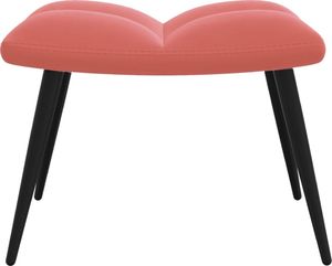 vidaXL Fotel z podnóżkiem, różowy, obity aksamitem 8