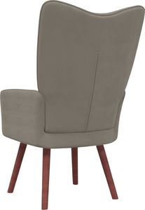 vidaXL Fotel, jasnoszary, obity aksamitem 5