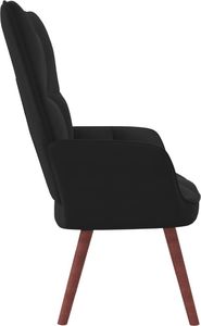 vidaXL Fotel, czarny, obity aksamitem 4