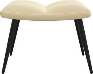 vidaXL Fotel z podnóżkiem, kremowy, tapicerowany aksamitem 8