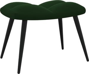 vidaXL Fotel z podnóżkiem, ciemnozielony, obity aksamitem 7