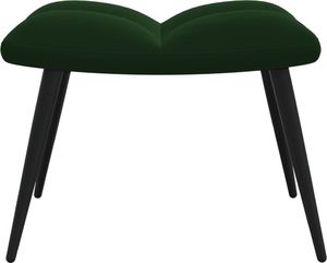 vidaXL Fotel z podnóżkiem, ciemnozielony, obity aksamitem 8