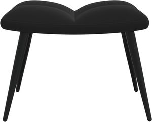 vidaXL Fotel z podnóżkiem, czarny, obity aksamitem 8