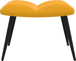 vidaXL Fotel z podnóżkiem, musztardowy, obity aksamitem 8