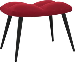 vidaXL Fotel z podnóżkiem, winna czerwień, obity aksamitem 7