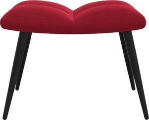 vidaXL Fotel z podnóżkiem, winna czerwień, obity aksamitem 8