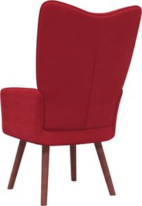 vidaXL Fotel, winna czerwień, obity aksamitem 5