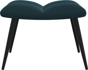 vidaXL Fotel z podnóżkiem, niebieski, obity aksamitem 8