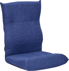 vidaXL Składane krzesło podłogowe, niebieskie, tkanina 1