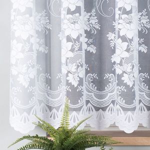 Markizeta Firanka biała żakardowa po całości 023019 wys. 160 cm. 2