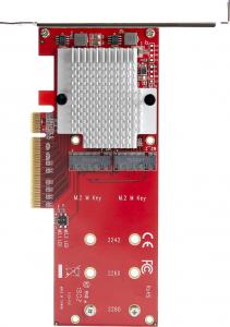 Kontroler StarTech PCIe 3.0 x8 - 2x M.2 M-key (PEX8M2E2) 5