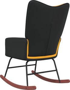 vidaXL Fotel bujany, musztardowy, aksamit i PVC 6