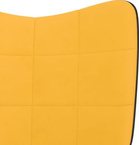 vidaXL Fotel bujany, musztardowy, aksamit i PVC 7