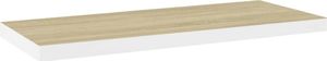 vidaXL Półki ścienne, 4 szt., dębowo-białe, 80x23,5x3,8 cm, MDF 4