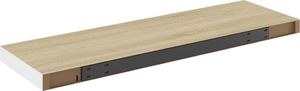 vidaXL Półki ścienne, 4 szt., dębowo-białe, 80x23,5x3,8 cm, MDF 7