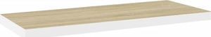 vidaXL Półki ścienne, 2 szt., dębowo-białe, 80x23,5x3,8 cm, MDF 4
