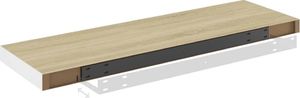 vidaXL Półki ścienne, 2 szt., dębowo-białe, 80x23,5x3,8 cm, MDF 8