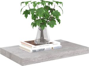 vidaXL Półki ścienne, 2 szt., szarość betonu, 50x23x3,8 cm, MDF 3