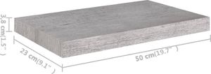 vidaXL Półki ścienne, 2 szt., szarość betonu, 50x23x3,8 cm, MDF 10