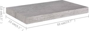 vidaXL Półki ścienne, 4 szt., szarość betonu, 50x23x3,8 cm, MDF 10