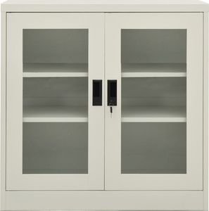 vidaXL Szafka na dokumenty, jasnoszara, 90x40x90 cm, stalowa 3