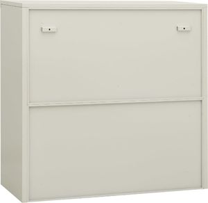 vidaXL Szafka na dokumenty, jasnoszara, 90x40x90 cm, stalowa 5