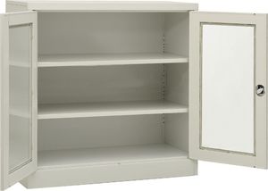 vidaXL Szafka na dokumenty, jasnoszara, 90x40x90 cm, stalowa 6