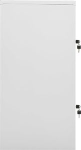 vidaXL Szafka zamykana na klucz, szaro-niebieska, 90x45x92,5 cm, stal 3