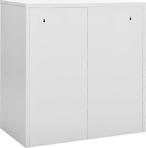 vidaXL Szafka zamykana na klucz, szaro-niebieska, 90x45x92,5 cm, stal 4