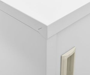 vidaXL Szafka zamykana na klucz, jasnoszara, 90x45x92,5 cm, stal 2