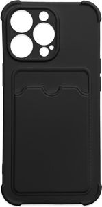 Hurtel Card Armor Case etui pokrowiec do iPhone 13 Pro Max portfel na kartę silikonowe pancerne etui Air Bag czarny 1
