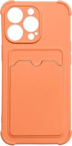 Hurtel Card Armor Case etui pokrowiec do iPhone 13 Pro Max portfel na kartę silikonowe pancerne etui Air Bag pomarańczowy 1