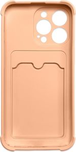 Hurtel Card Armor Case etui pokrowiec do iPhone 13 mini portfel na kartę silikonowe pancerne etui Air Bag różowy 2
