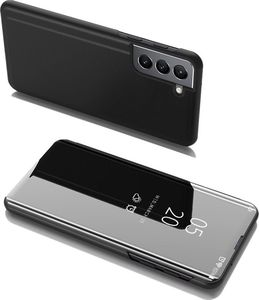 Hurtel Clear View Case futerał etui z klapką Samsung Galaxy S22 czarny 1