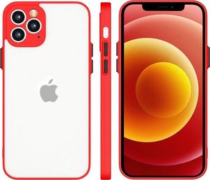 Hurtel Milky Case silikonowe elastyczne półprzezroczyste etui do iPhone 12 Pro czerwony 1