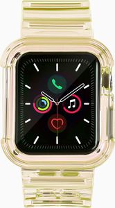 Hurtel Strap Light Set silikonowa opaska pasek bransoleta bransoletka etui do zegarka Watch 6 40mm / Watch 5 40mm / Watch 4 40mm / Watch SE 40mm żółty 2