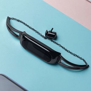 Hurtel Zamienna metalowa opaska bransoleta łańcuszek pasek do Xiaomi Mi Band 6 / 5 / 4 / 3 czarny 6