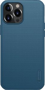 Nillkin Nillkin Super Frosted Shield wzmocnione etui pokrowiec + podstawka iPhone 13 Pro Max niebieski 1