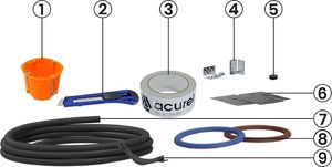 Acurel Termostat do ogrzewania elektrycznego + folia grzewcza 1,5m2 + akcesoria montażowe 4