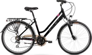 Romet Rower Romet Gazela 26 2 S 15" czarno-różowy 1