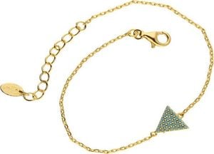 Lovrin Srebrna złocona bransoletka 925 trójkąt turkus 1,53g 1