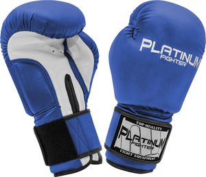 Beltor Rękawice bokserskie Spartacus niebiesko-białe - Platinum Fighter 10oz 1