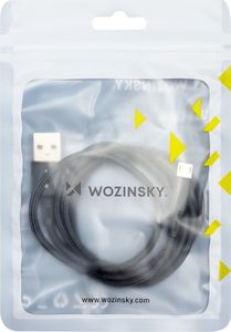 Kabel USB Wozinsky USB-A - microUSB 1 m Czarny (5907769301148) 5