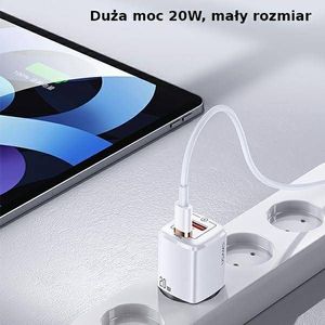 Ładowarka Usams T37 1x USB-A 1x USB-C 3 A (CC128TC02) 5