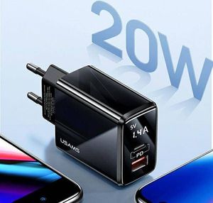 Ładowarka Usams US-CC133 1x USB-A 1x USB-C 3.4 A (CC133TC01) 3