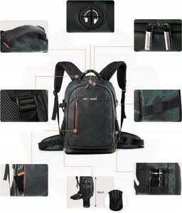 Plecak Kf Plecak Fotograficzny Foto Na Aparat / Laptop / Statyw Kf13.119 9