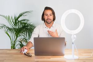 Lampa pierścieniowa Kodak Led Ring Vlog SL002 + Statyw 4